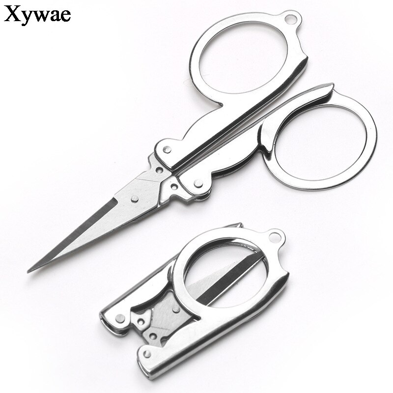 Folding Scissors Pocket Travel Small Crafts Sharp Blade Emergency Mini Foldable Mini Embroidery Scissor Thread Tailor Scissors