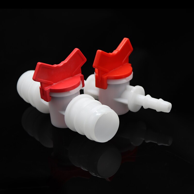 1Pcs Platics 4Mm 6Mm 8Mm 10Mm 12Mm 16Mm 20Mm Pvc Slang Barb twee Manier Plastic Kogelkraan Aquarium Tuin Micro Irrigatie Connector