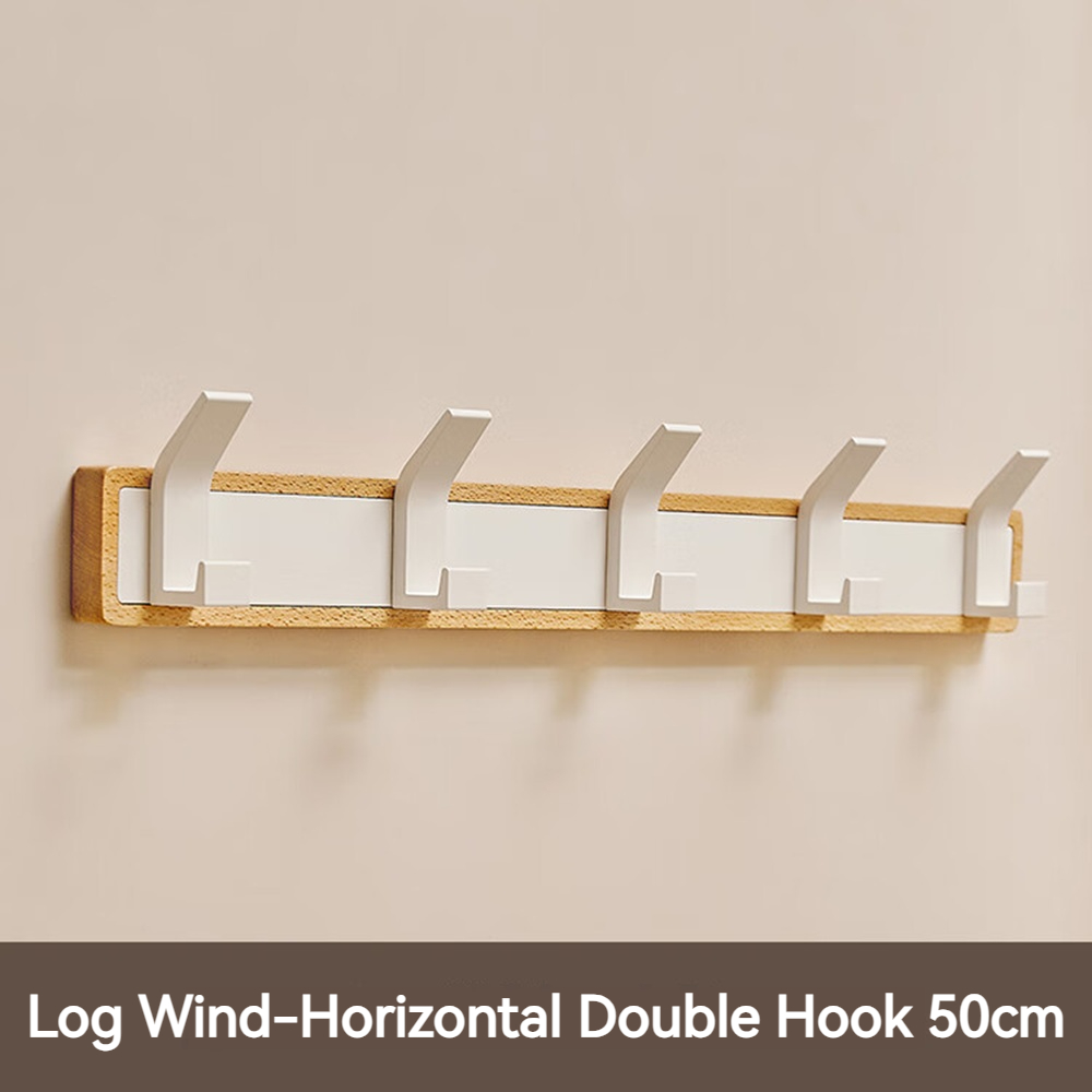 Percheros de pared de madera para dormitorio, vestíbulo de entrada, perchas de almacenamiento de ropa, gancho multiusos, organizador de ropa para chal, almacenamiento para el hogar: Rojo