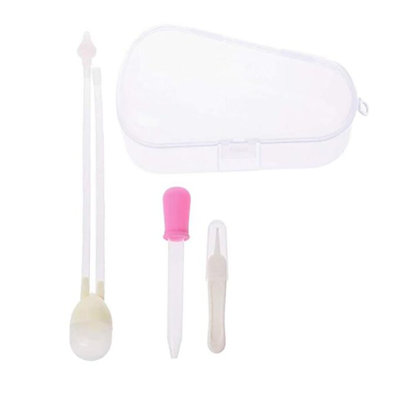 Baby Safety Nose Cleaner Infant Nasal Aspirator Preventing Backflow Aspirator Infants Medicine Dropper Baby Care: pink