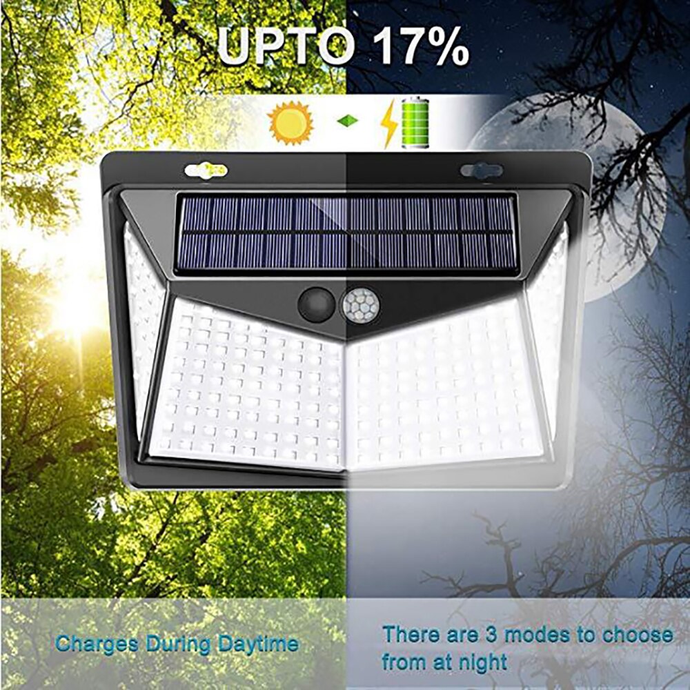 1/2/4PCS LITOM 208 LEDS Solar Lights IP65 Waterproof Outdoor LED Solar Lamp Motion Sensor Sunlight For Garden Pathway Wall Lamp