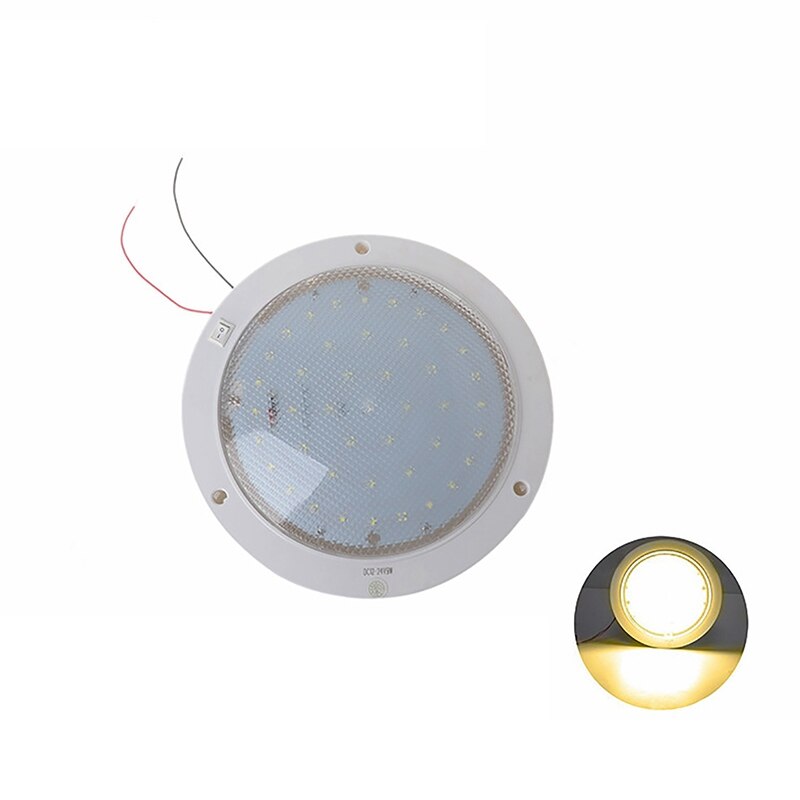 42LED 12V Pancake Light RV Caravan Van Trailer Boat Interior Ceiling Dome Light 9W Warm White