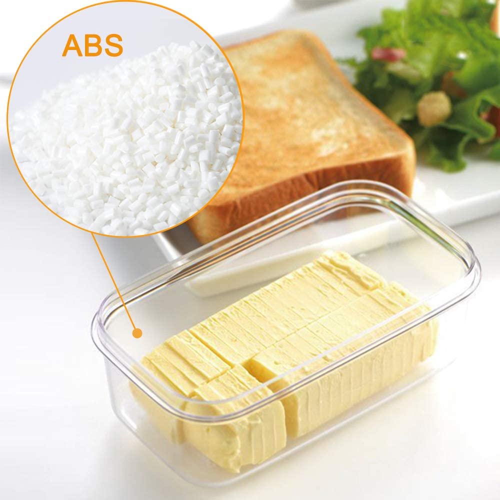 Plato de mantequilla custodio con cortador de mantequilla caja hermética almacén alimentario Rectangular contenedor con mantequilla insertar mantequilla