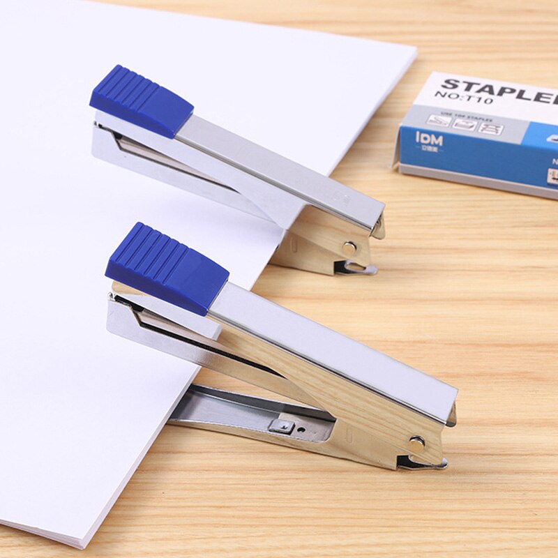 Office Stapler NO.10 Hand-held Stapler Students Smooth Stapling Supplies School Test Paper Accessories Korean Stationery