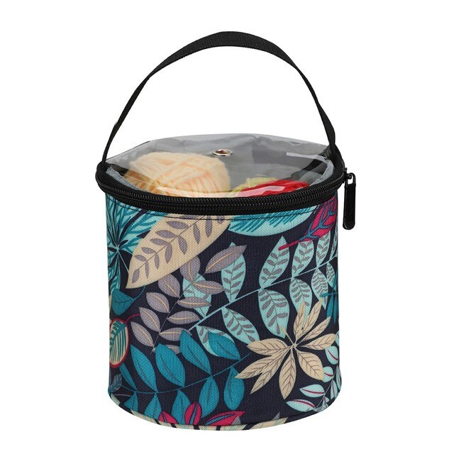 1PC Wool Yarn Bag Knitting Bag Oxford Cloth Crochet Organizer Yarn Knitting Tote Bag For Crochet Hook Knitting Needles Yarn Ball: E