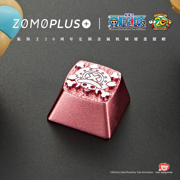 Zomo aluminum alloy keycap for MX switch mechanical keyboard CNC engraving key caps for ONE PIECE anodic oxidation: Chopper