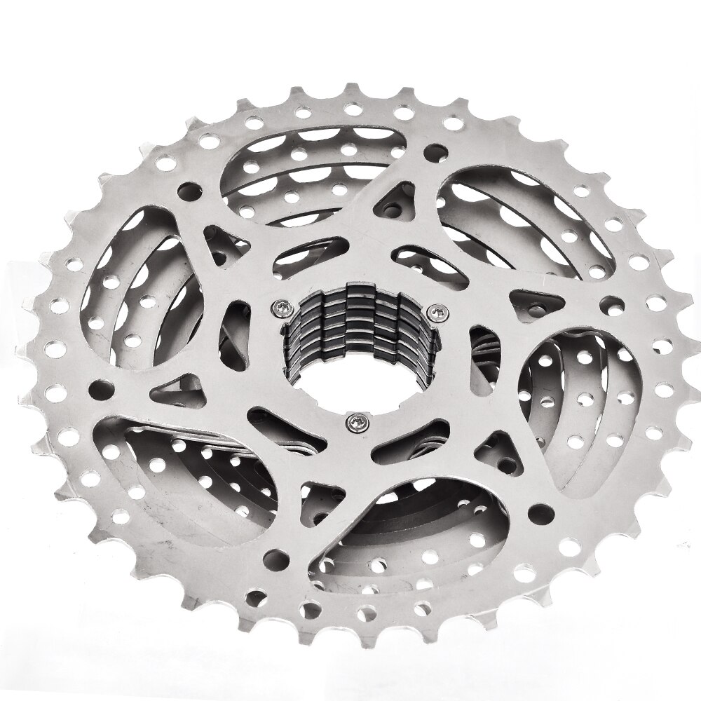 SWTXO Silver 9 Speed Cassette Freewheel For SHIMAN0 Mountain Bicycle Flywheel 9S 11-36T 23T 25T 28T 30T Cycling Accessories