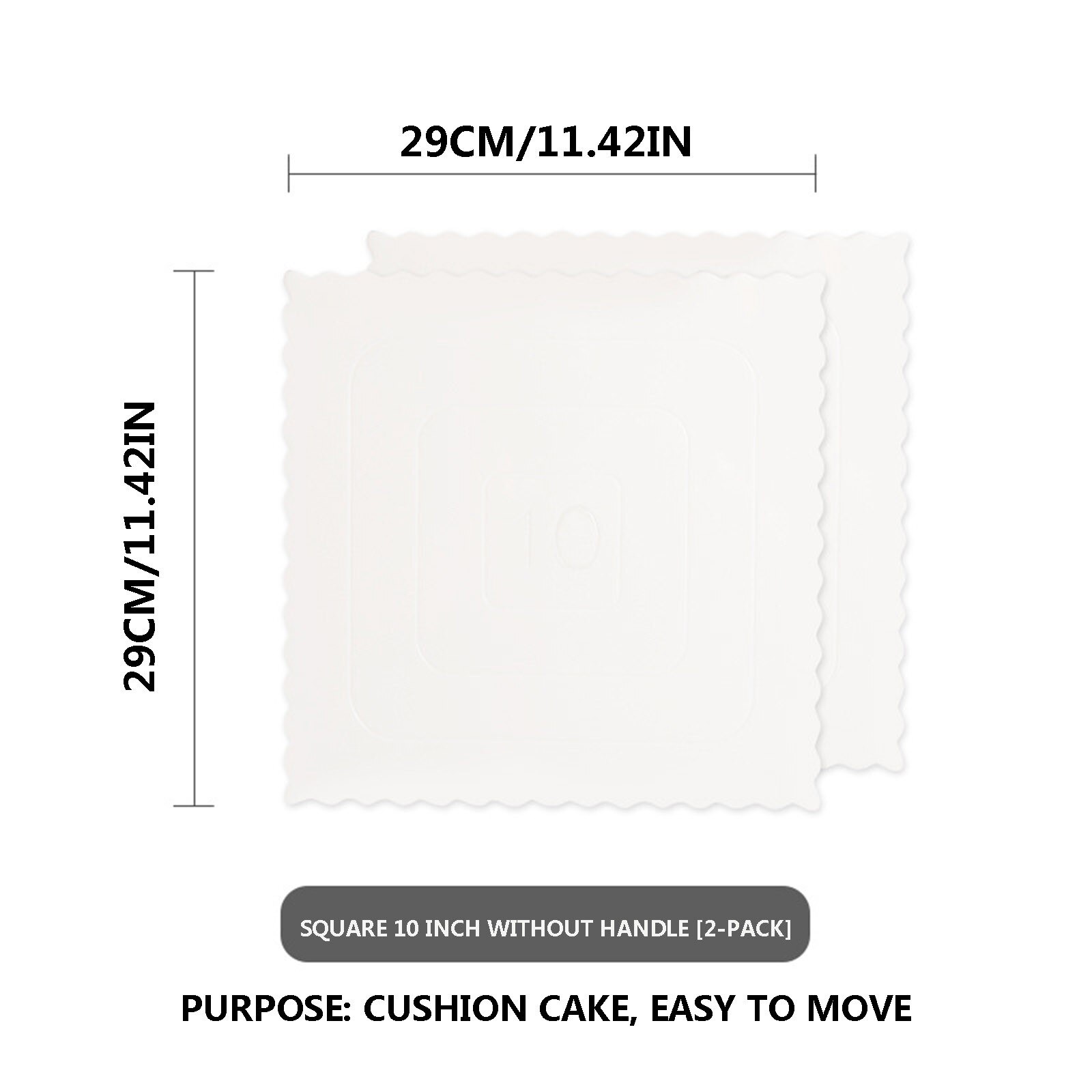 Reusable Mousse Cake Board Plastic Round Square Cake Base Cupcake Dessert Tray Display Stand For Home Wedding Birthday Party: violet