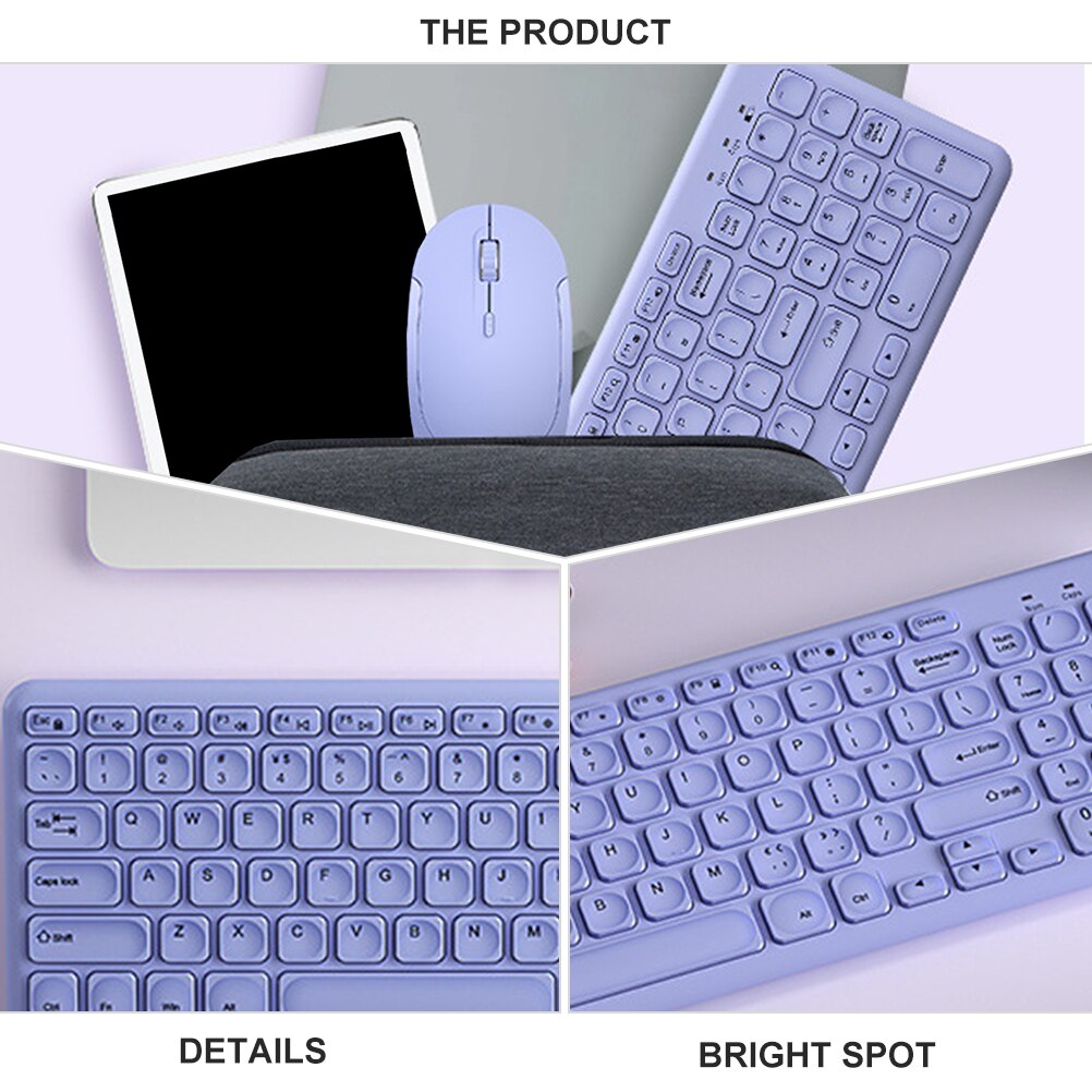 Ultra Slim Cordless Computer Wireless Keyboard Combo for Home Office