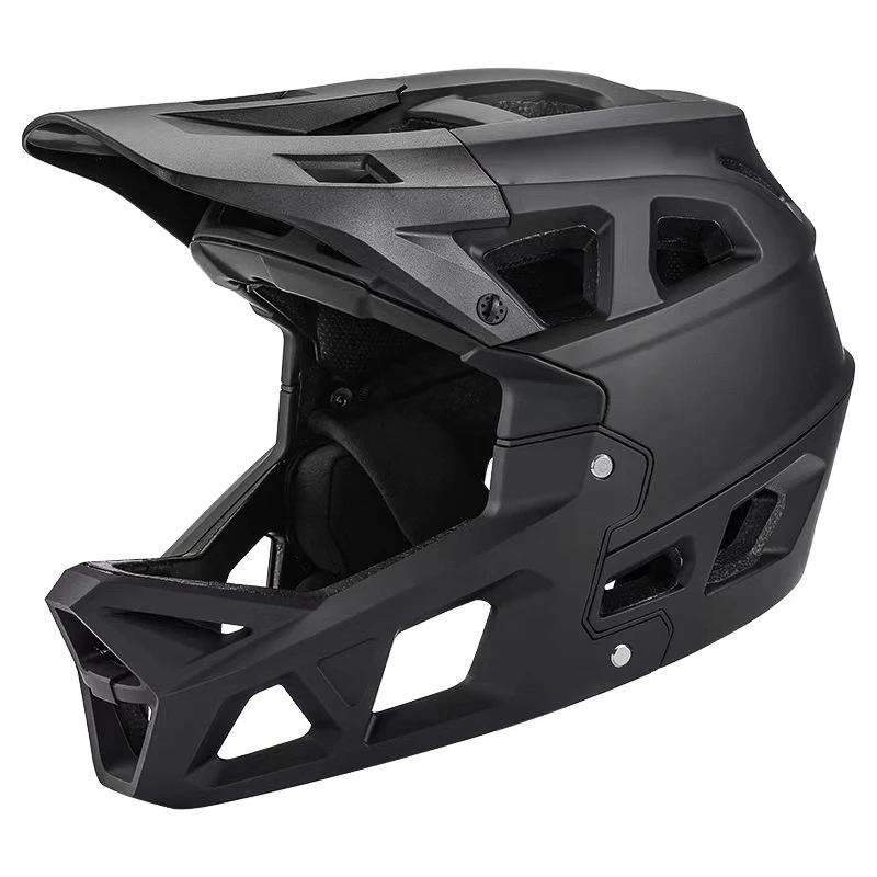 Casco de Ciclismo de cara completa para hombre y adulto, casco integral todoterreno DH BMX, ultraligero, CE CPSC, Ciclismo de seguridad: M / Negro