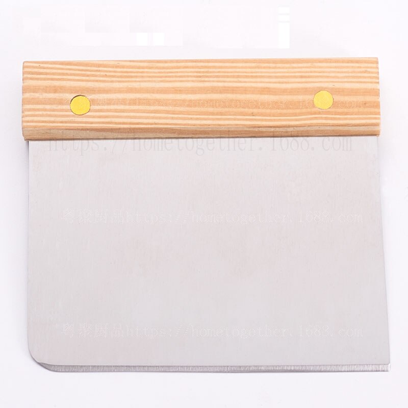Stainless Steel Dough Scraper with Wood Handle Pastry Scraper and Cutter Bench Knife Dough Scraper