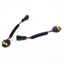PVC Harness Nylon Wiring Plugs 2pcs Car H11 H8 H9 Headlights Fog Lights Extension Connector Wire Sockets