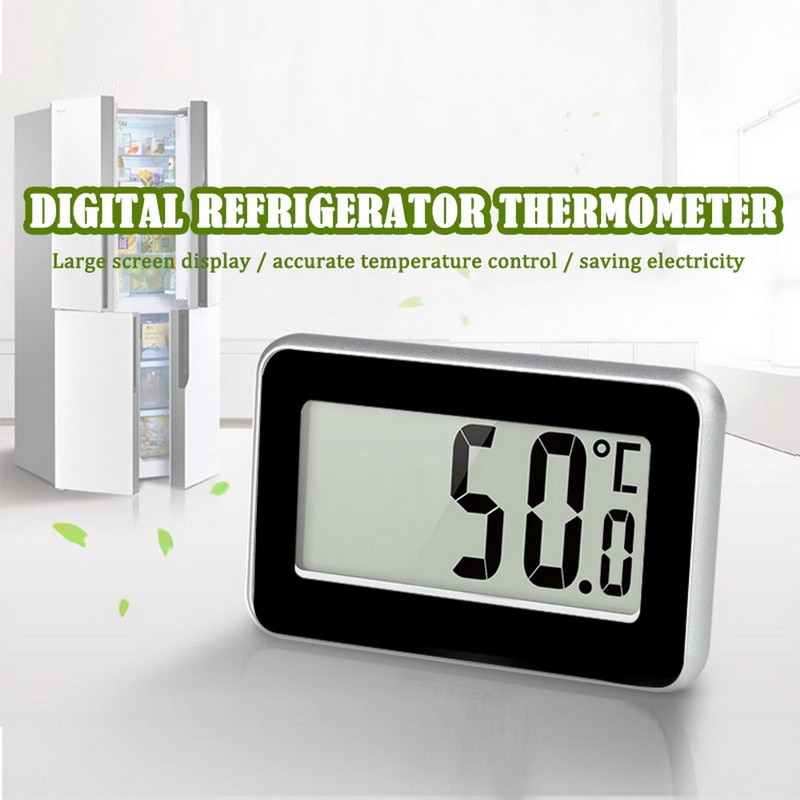 LCD Digital Screen Precision Refrigerator Thermometer Adjustable Stand Magnet Waterproof Digital Thermometer