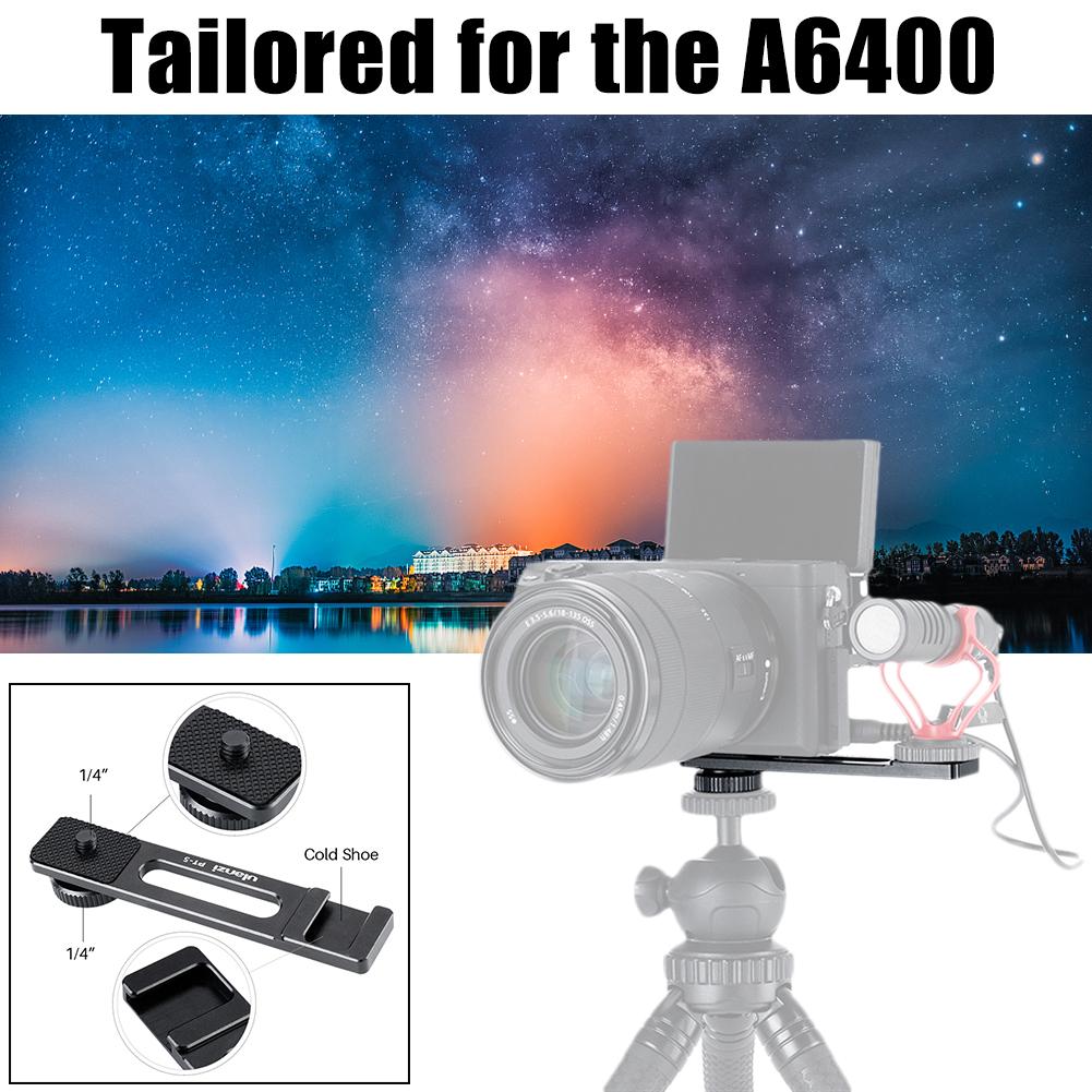 For ULANZI PT-5 Vlogging Microphone Mount Extension Rod Tripod Adapter Bracket Stand For SONY A6400 A6500 A6300 Camera