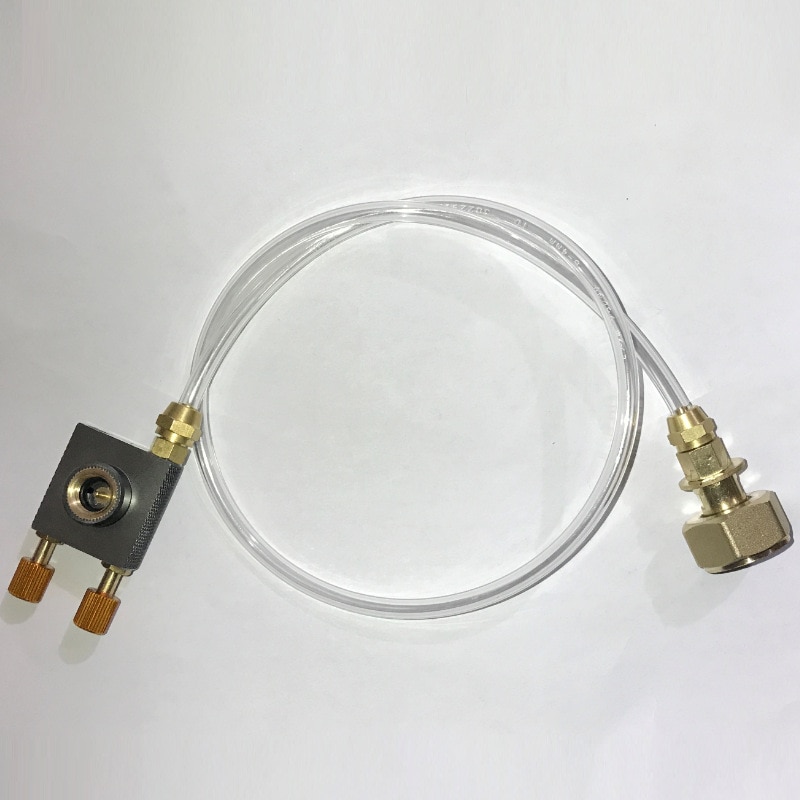 Adaptador de recarga de propano para estufa de Gas de acampada al aire libre, acoplador de tanque de cilindro plano, carga de Gas con válvula de alivio de presión