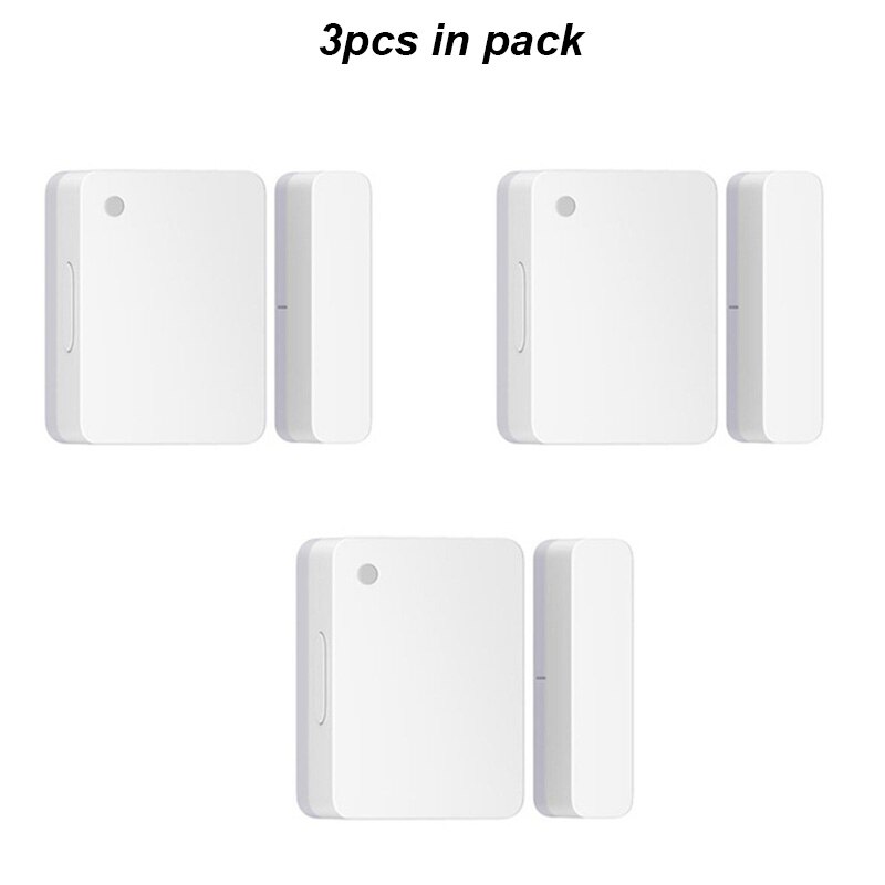 Sensor de puerta y ventana inteligente Xiaomi Mijia 2, bluetooth 5,1, detección de luz, registros de apertura/cierre, recordatorio sin cerrar horas extra: 3pcs