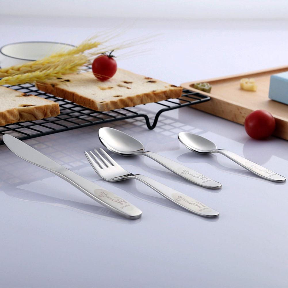 Children's Tableware Stainless Steel Children's Western-style Tableware Cutlery Four-piece Spoon Fork Cutlery Se