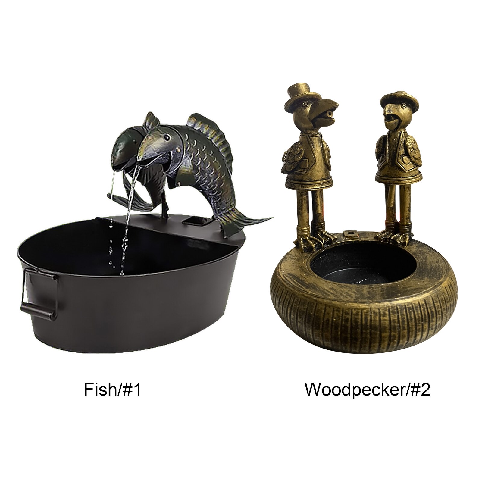 Garden Statue Water Fountains Yard Art Decor Resin Water Sculptures Ornaments for Patio Courtyard Decoration