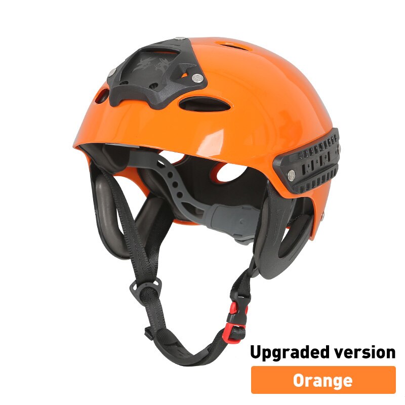 Xinda Outdoor Water Rescue Safety Helmet Head Protection Climbing Streams Rafting Adult Sport Aquatics Helmet: Orange Up