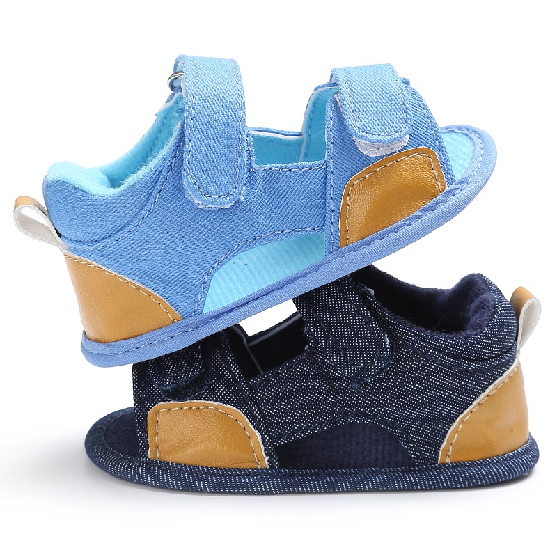 0-18M Baby Junge Mädchen Sandale Mokassins Schuhe lässig Baumwolle Unterseite Anti-Unterhose Sandale