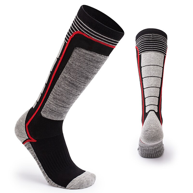 Sports Socks Parent-child Long Tube Warm Ski Socks Outdoor Mountaineering Socks Children's Thickened Hiking Socks: Gray / S(31-34)