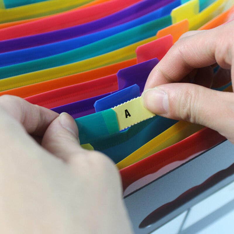 13/24 Pockets Expanding File Folder with Lid Accordion Office Document Organizer DU55