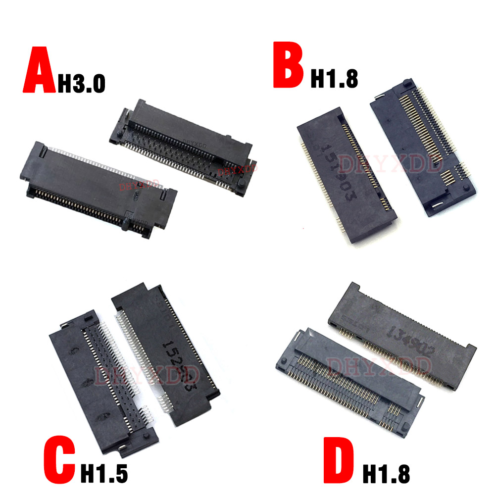 Conector key-b M-KEY H1.8 1,5 H Sink 67 P 67 PIN Ngff, ranura M.2 SSD NGFF, 2-10 piezas