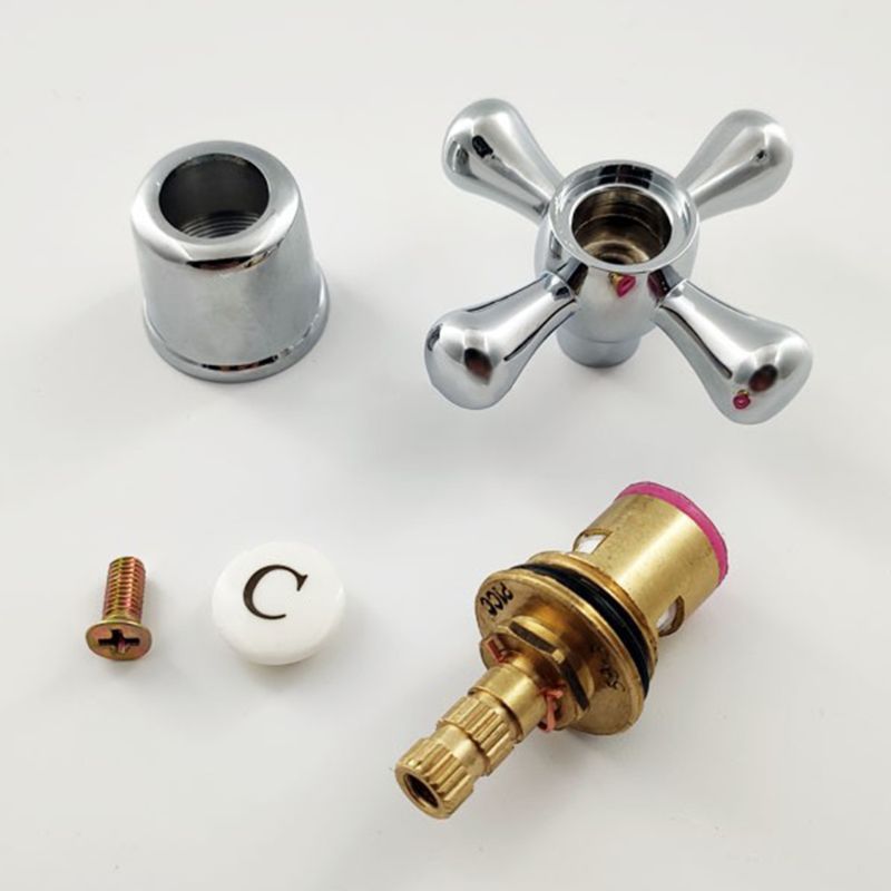 1Set Copper Cross Handle Bath Sink Faucet Handle for Kitchen Bathroom Accessory