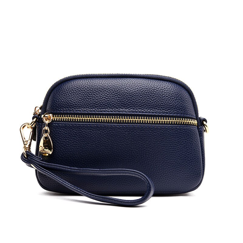 mini Borse Delle Donne Messaggero Piccola Borsa Tracolla in Pelle Femminile sacco Borsa con Tracolla per Le Donne Signore di sacchetto di Frizione Del Telefono mobile Bolsas: blu