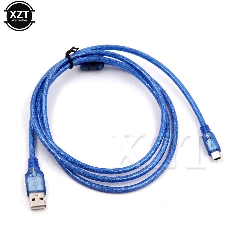 Cavo dati USB 2.0 tipo A maschio A Mini 5P schermatura intrecciata 30cm 1.5M 3M 5M per lettori MP3/MP4 videocamere digitali blu