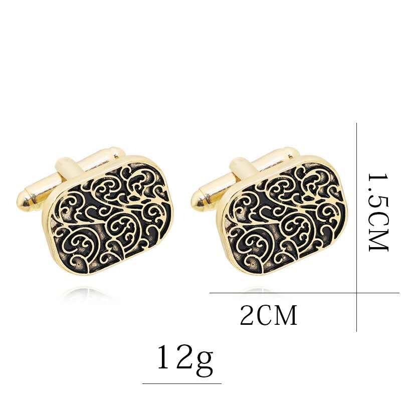 Boutons de manchettes pour hommes et femmes, boutons de manchettes pour chemise, boutons de , boutons de manchettes en or, accessoires de mariage à motif de