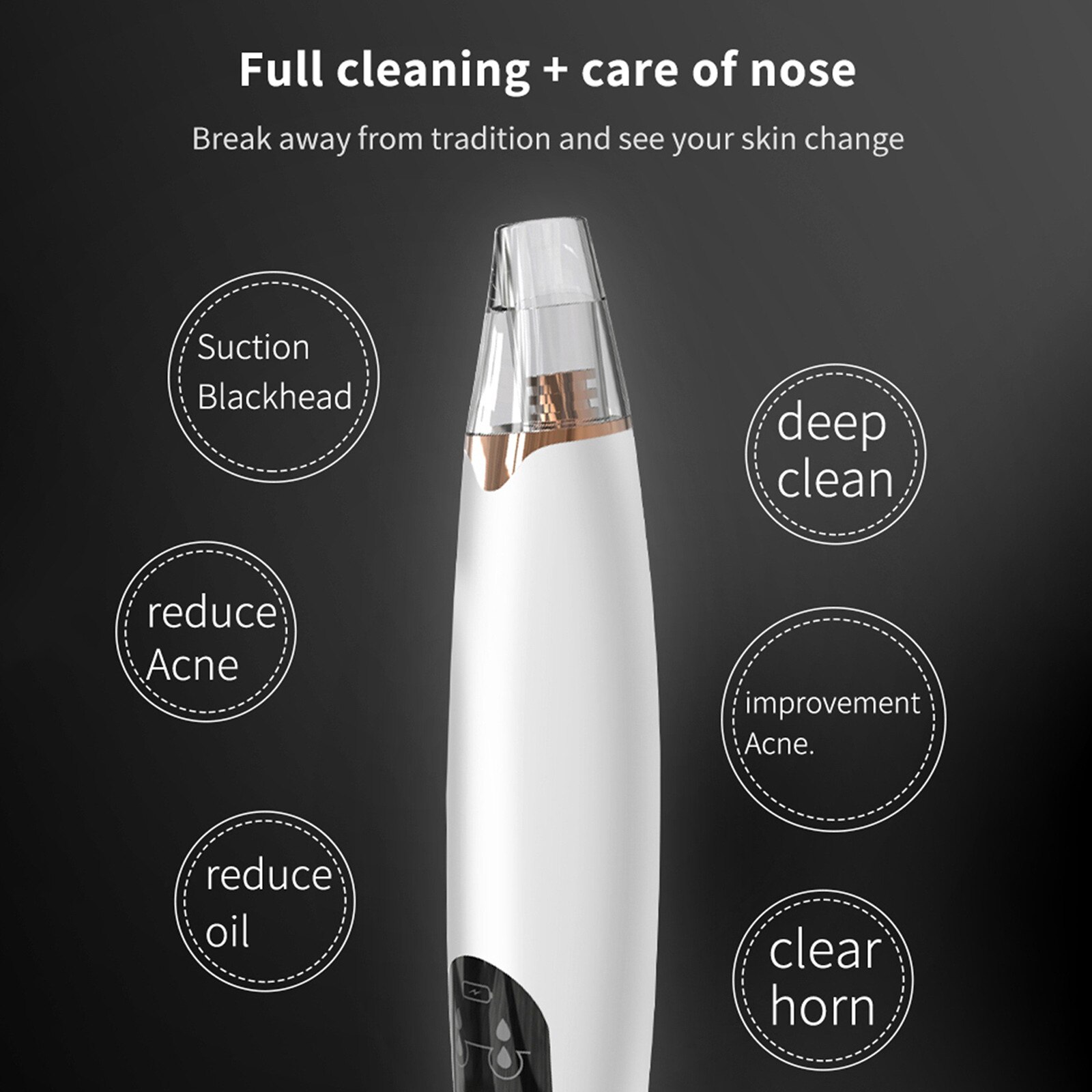 Mee-eters Zuig Apparaat Pore Cleaning Elektrische Mee-eters Zuig Beautydevice Makeup Tools Cleanser Massager #3