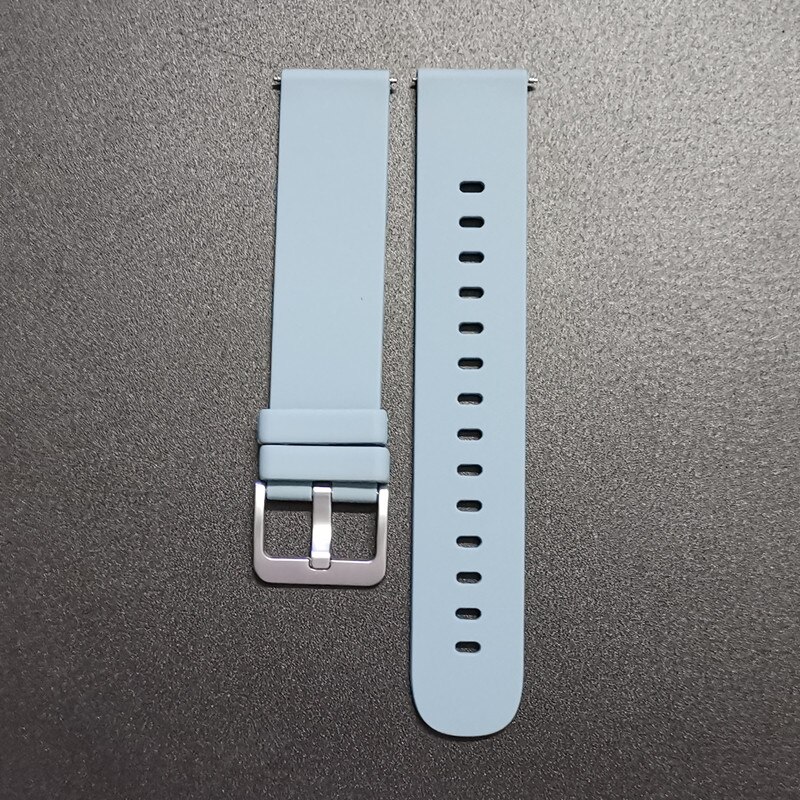 Klockarmband lämpligt för smart watch  p8 silikonrem och stålrem 20mm: Blå