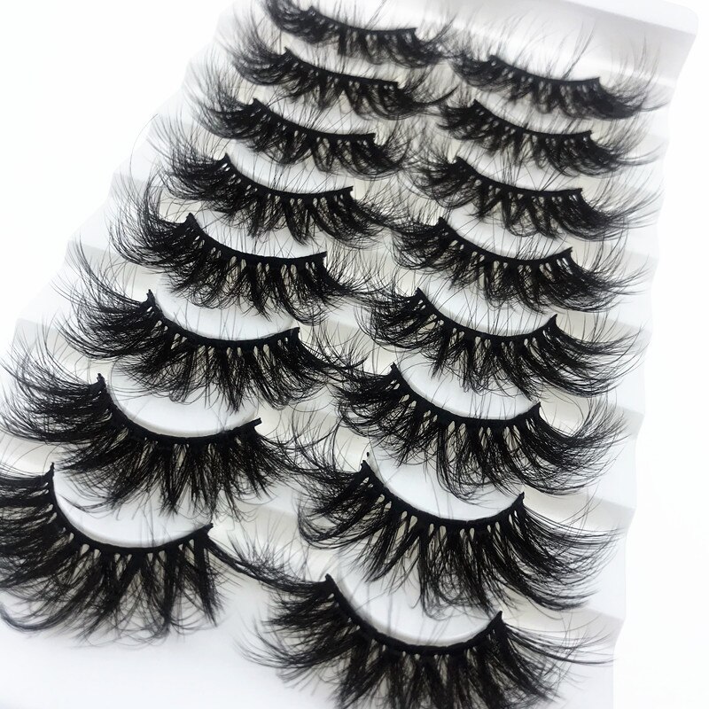 Mink Eyelashes 25mm Lashes Fluffy 3d Mink Lashes Makeup Dramatic Long Natural Eyelashes Eyelash Extension Maquillaje: 8 pairs 6D-11