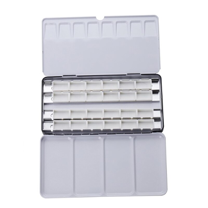 Watercolor Paints Tins Box Palette Painting Storage Paint Tray Palette Paint Box with Full Pans or Half Pans For Arts: 48 tin 24 Full Pan