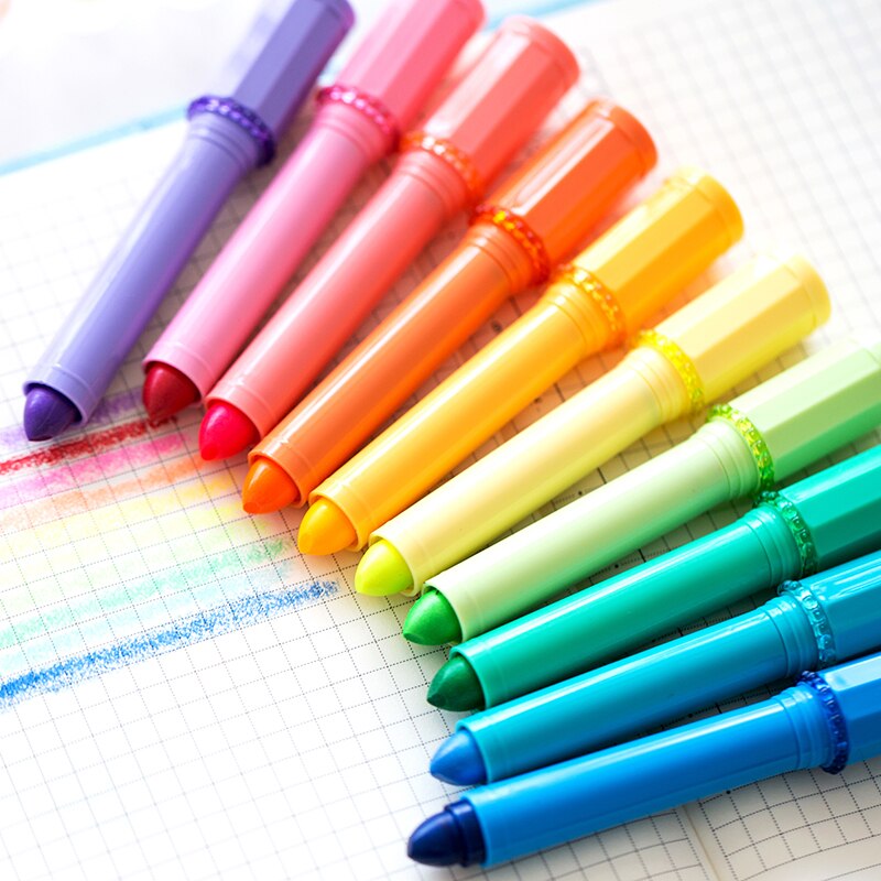 10 farbe Bling Bling Lippenstift Textmarker stift auf wasserbasis kreide Marker Schreibwaren Büro zubehör Schule liefert 6607
