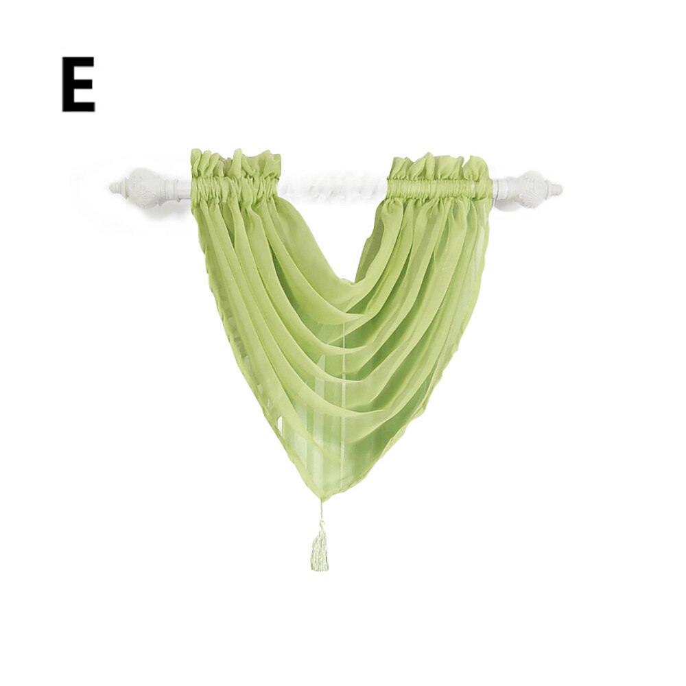Rideau de Voile multicolore Swag toutes les couleurs cantonnière Net rideaux Tulle Swag Unique rideaux modernes pour la décoration de fenêtre: E