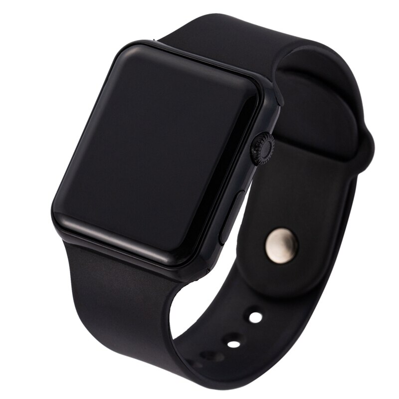 Sport Digitale Horloge Mannen Vrouwen Horloge Led Elektronische Horloge Mannen Vrouwen Horloges Dames Siliconen Band Klok Relogio Digitale: black