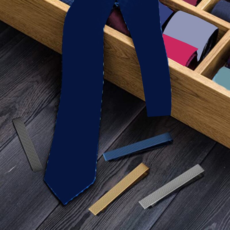 Mode Gentleman Tie Clip Kleurrijke Metalen Eenvoudige Verticale Strepen Vier Kleuren Dasspeld Tiebar Business Charms