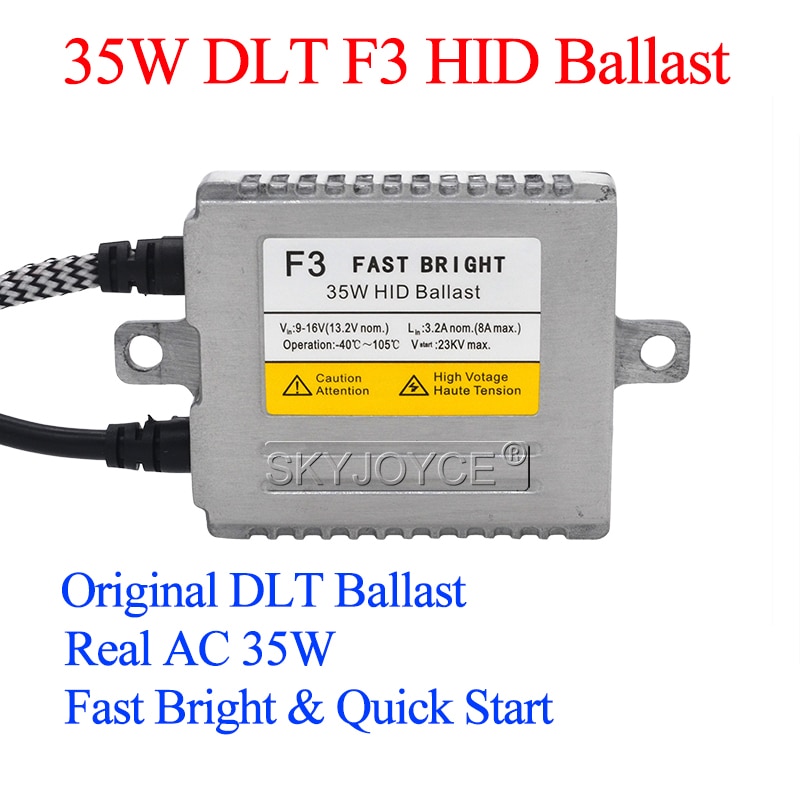 Originele AC 35 w DLT F3 Fast Bright Quick Start HID Slim Ballast Voor Auto Xenon Licht 35 w Cnlight yeaky HeartRay DLT HID Lamp Kit