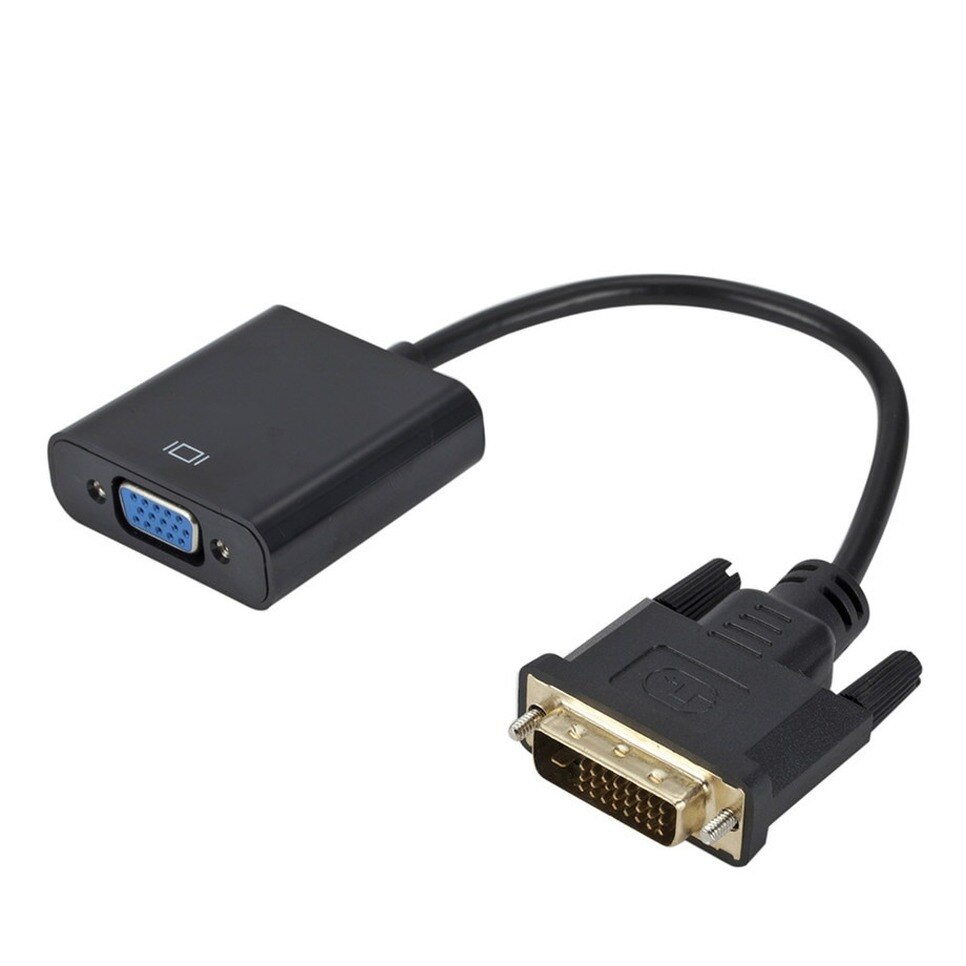 BGGQGG DVI Male to VGA Female Adapter Full HD 1080P DVI to VGA Adapter 25Pin to 15Pin Cable Converter for PC Computer Monitor