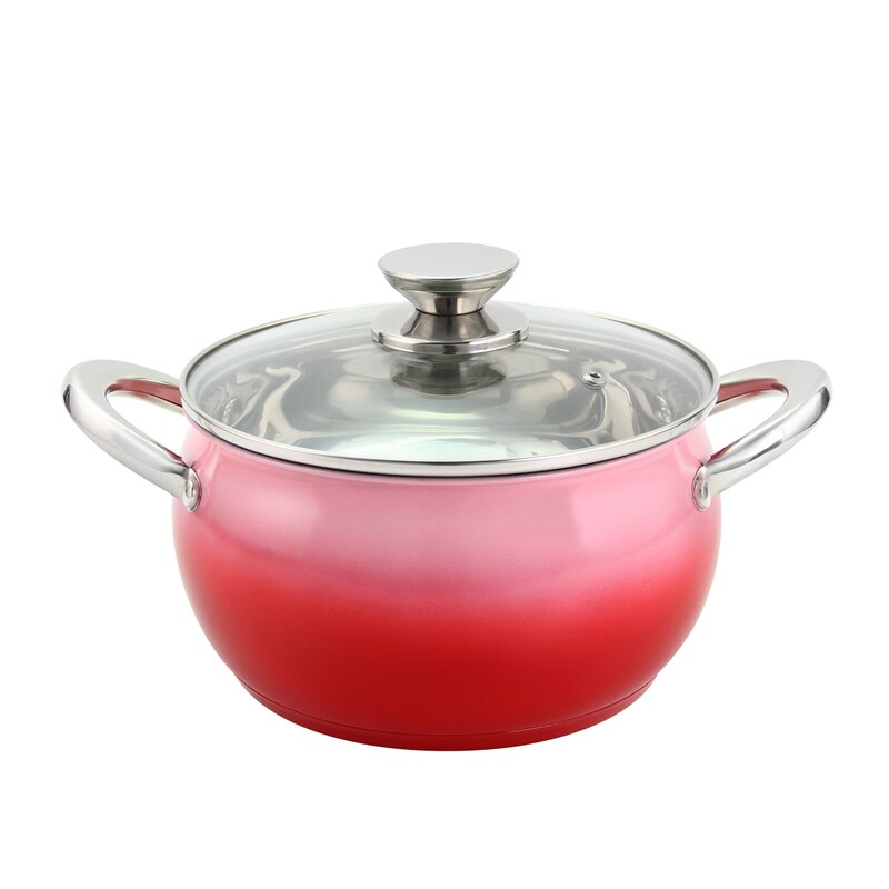 Casserole inox rouge émeraude dégradé couleur haute température Pot de peinture 2.9L: Default Title
