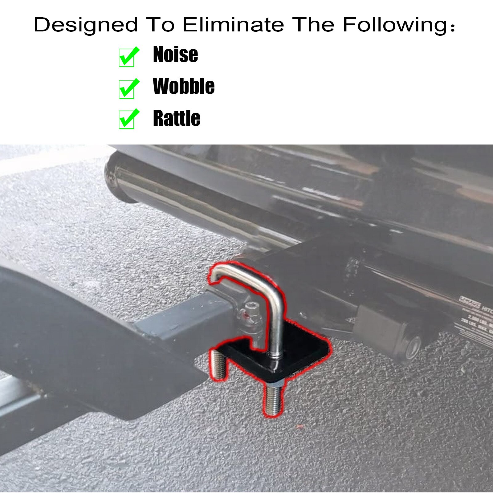 Universal U-Bolt Anti-Rattle Stabilizer lock Heavy Duty Hitch Tightener Clamp Towing Damper Coupler For Trailer Truck Bike Racks