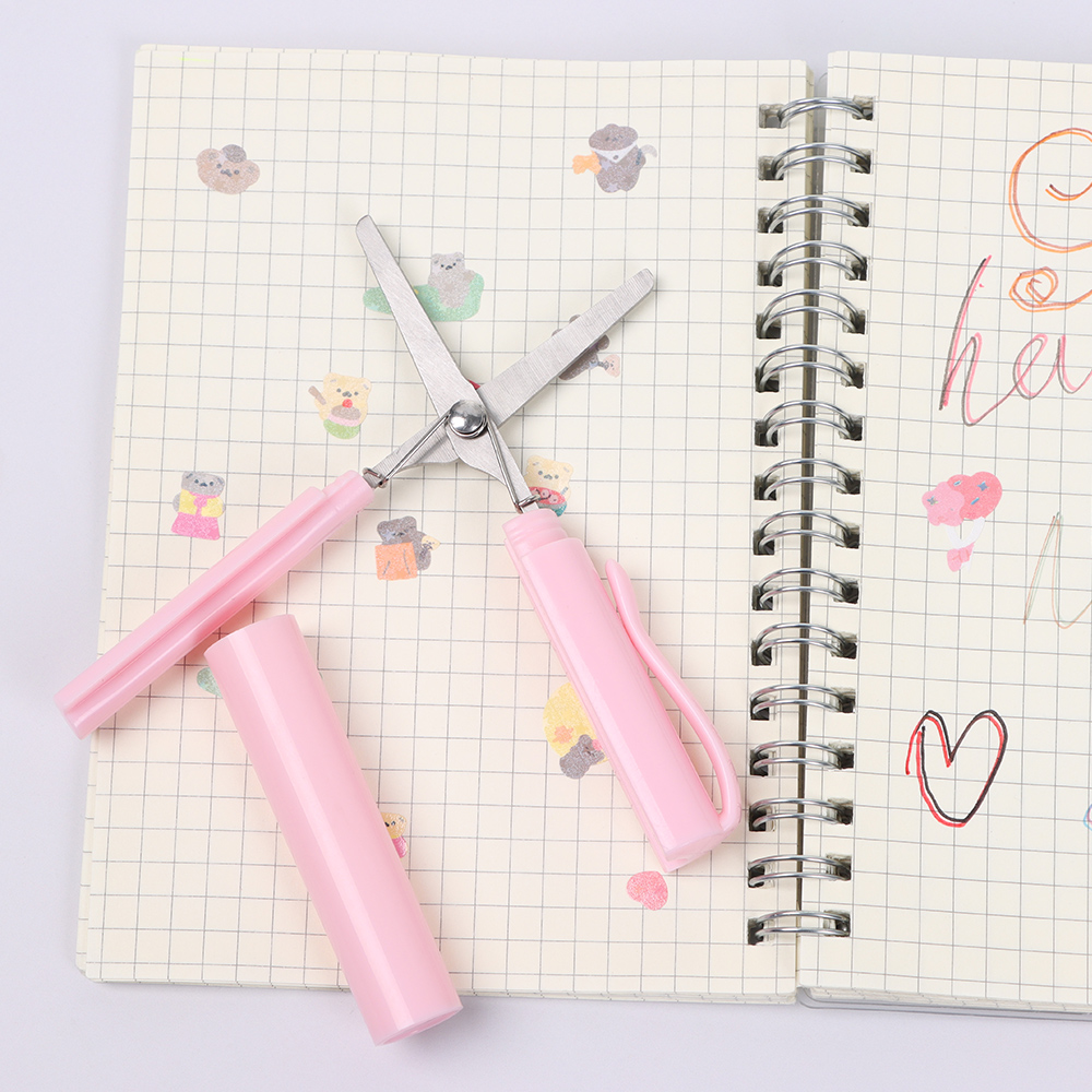 1Pc Kreative Stift bilden Schere Kawaii Multifunktions Falten Schere DIY Tragbare Papier-Schneiden Kunst Werkzeug Schule Büro Liefert