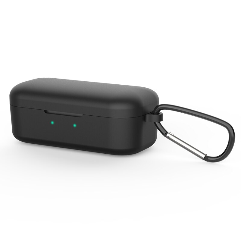 FIFATA Silicone Case Cover Earphone Shell For QCY T5 Wireless Bluetooth Headphone Frame Charging Box Protective Cases For Qcy T5: black