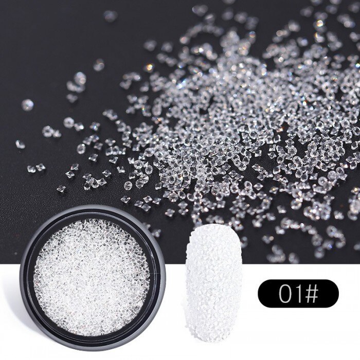 1 doos Kristallen 3D Nail art Micro Zirkoon 1.2mm Micro Strass Stenen Nail Art Glas Caviar Kralen Voor Nagels 3D Decoraties NR31: 1