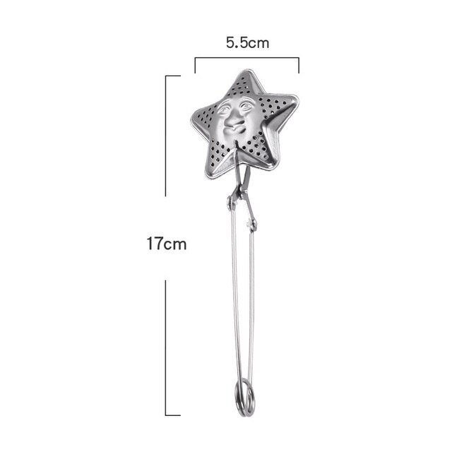 Gold Tea Infuser Stainless Steel Shell Heart Star Pattern Reusable Tea Coffee Strainer Tea Tools Teapot Accessory 1pc: style 7