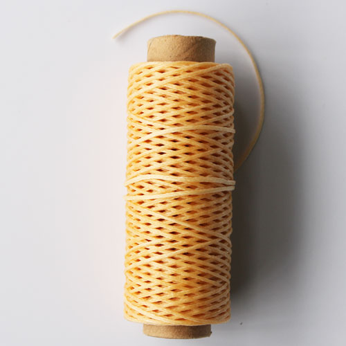 150D Lederen Gewaxt Draad Koord Leer Ambacht, 1Mm Diameter String Katoen Lijn Draad Lederen Stitching Tool Diy Materiaal 50Meter: light yellow thread