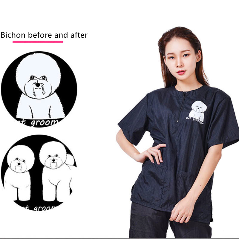 Wasserdichte Arbeits Kleidung Hosen Shorts Pet Shop Kosmetikerin Anti Statische Nicht Stick Haar Atmungsaktive Hose Pet Reinigung Pflege Y0519