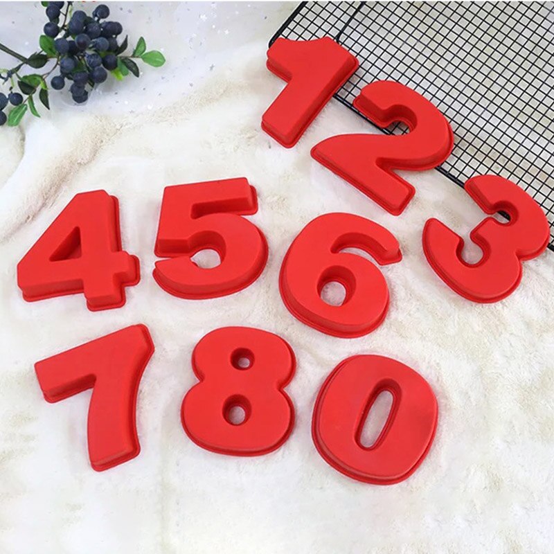 0-9 numero stampo per torta digitale numeri per torta forma strumento per la decorazione di torte per anniversario di compleanno di nozze